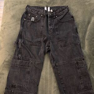 Ragged Priest Black Cargo Jeans